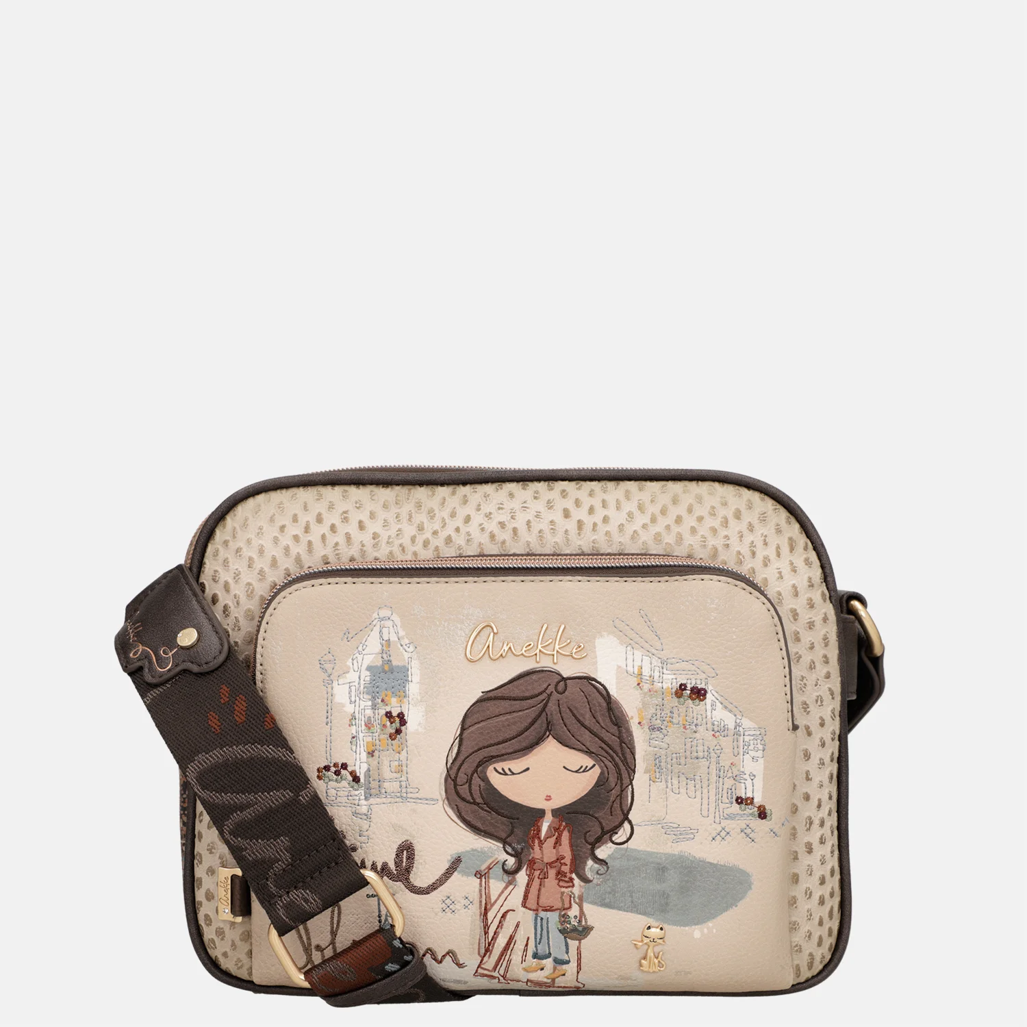 Anekke Tulip crossbody 2vaks + voorvak crossbody tas multi